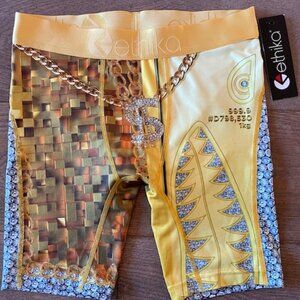 Ethika The Staple Boys Boxer Shorts | Size L | Yellow, Diamond Pattern